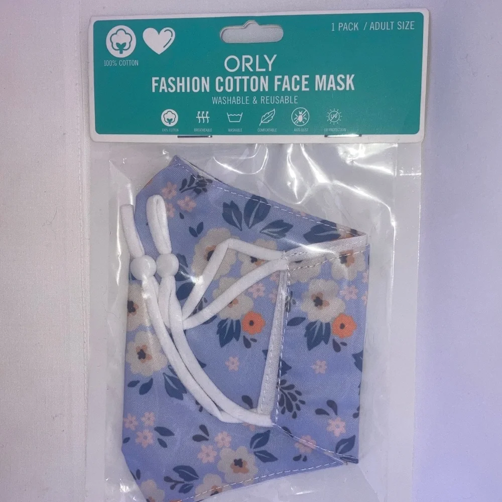 Washable Reusable COVID 100% Cotton Face Mask Light Blue New